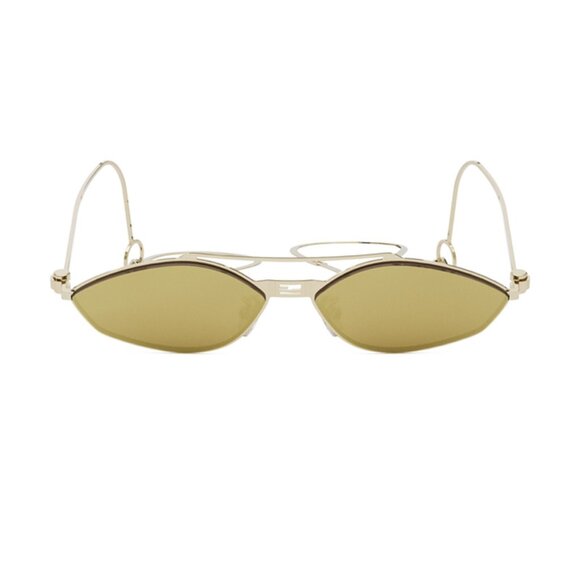NEW FENDI SUNGLASSES, WOMEN GOLD FENDI SUNGLASSES WITH CHAIN - Picture 3 of 10